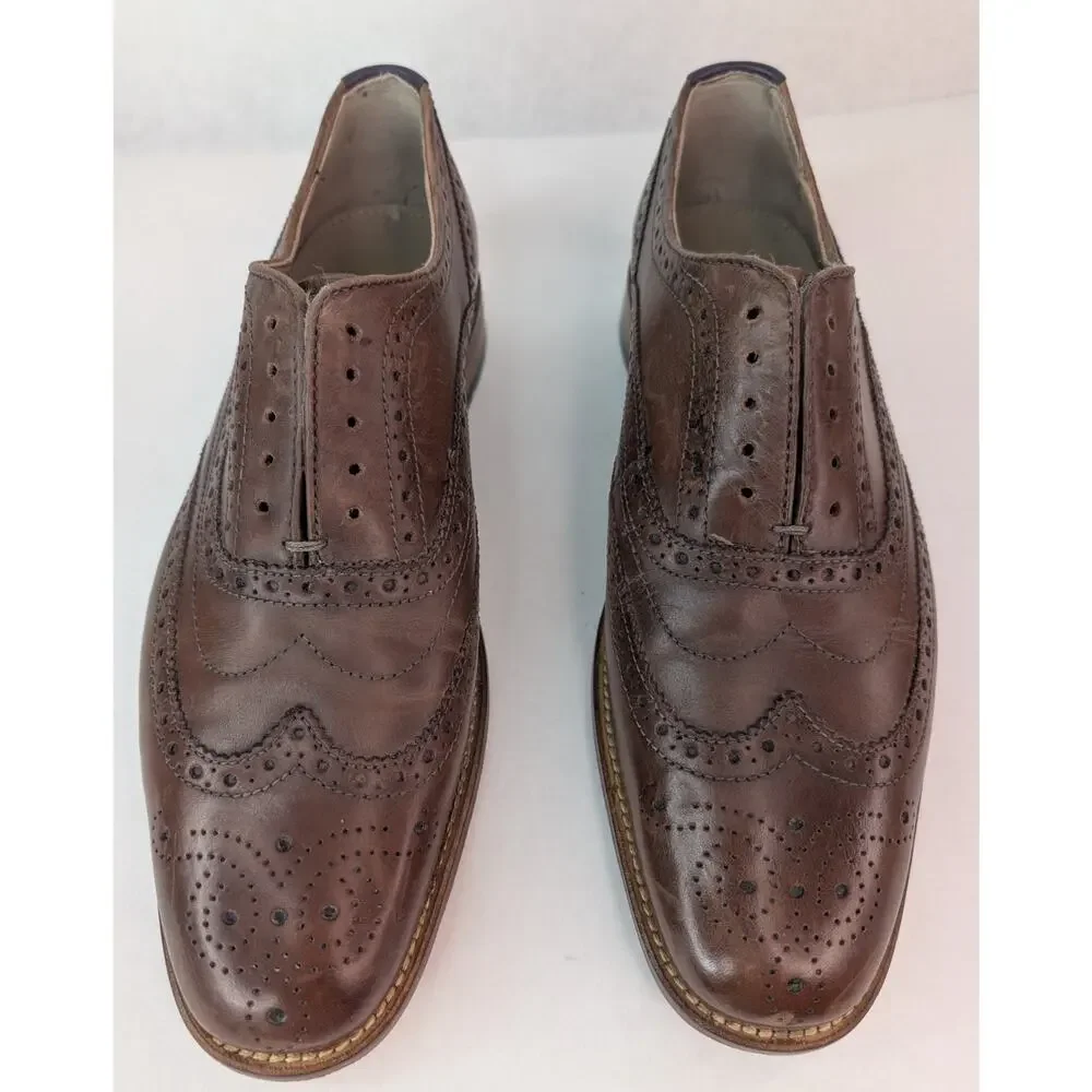 Clarks Craftmaster Oliver Brown Leather Brogue Oxfords 15775 Mens Shoes 7.5
